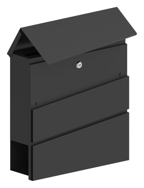 Briefkasten Liron in Stahl, schwarz lackiert