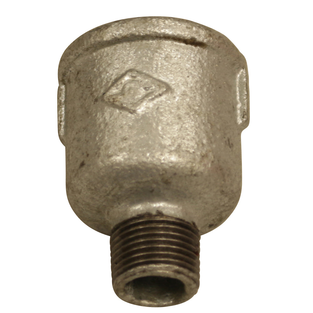 Reduziermuffe, IG 1/2" - AG 1/4", aus Temperguss