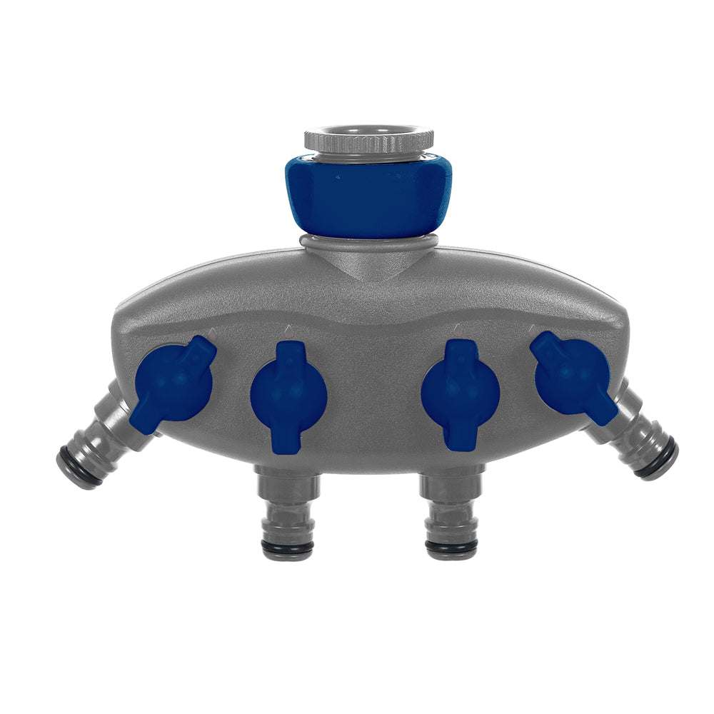 Vierfach-Verteiler, IG 1" inkl. Reduzierung auf IG 3/4", SIRO-SOFT