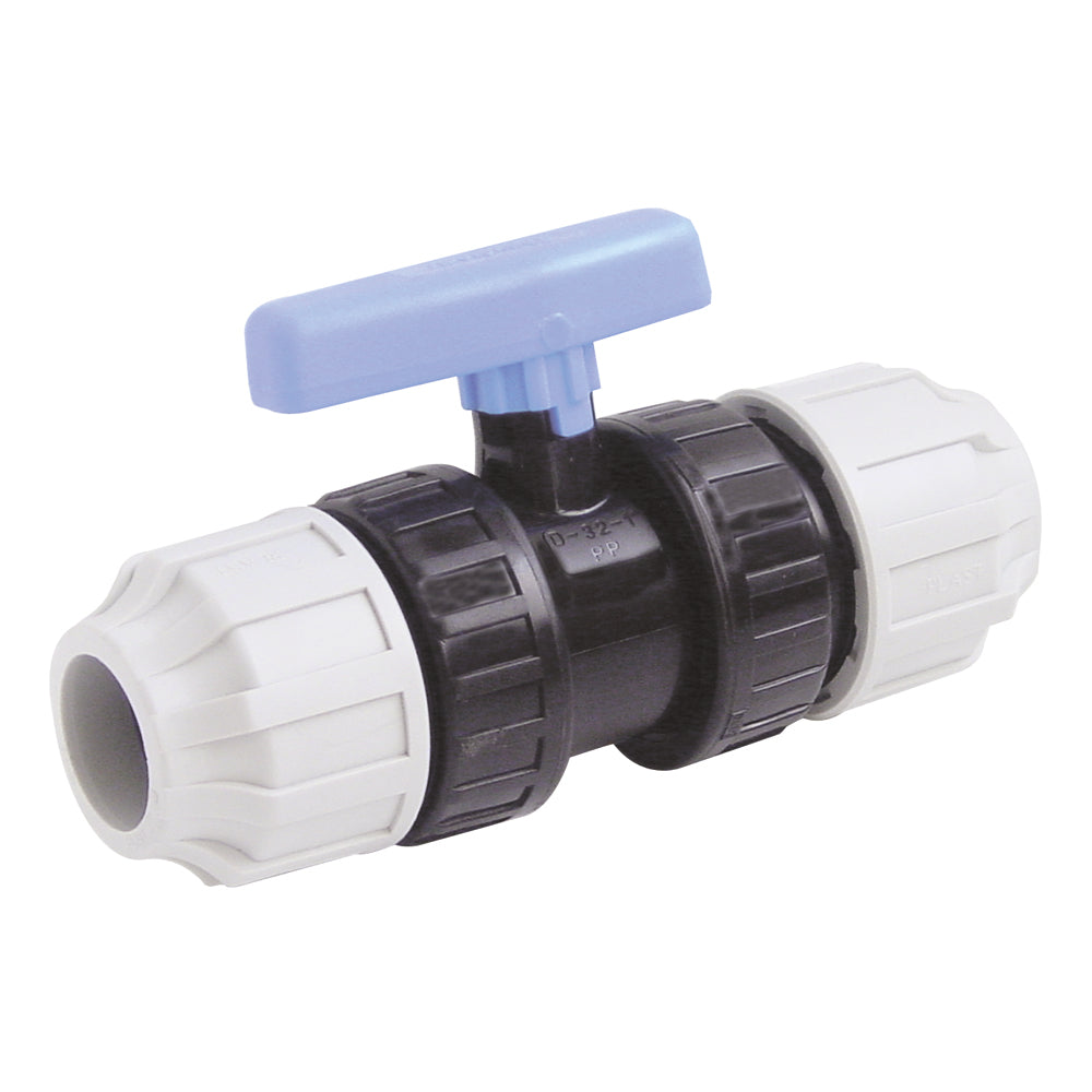 Kugelventil, Verschraubung 20mm, aus Plastik