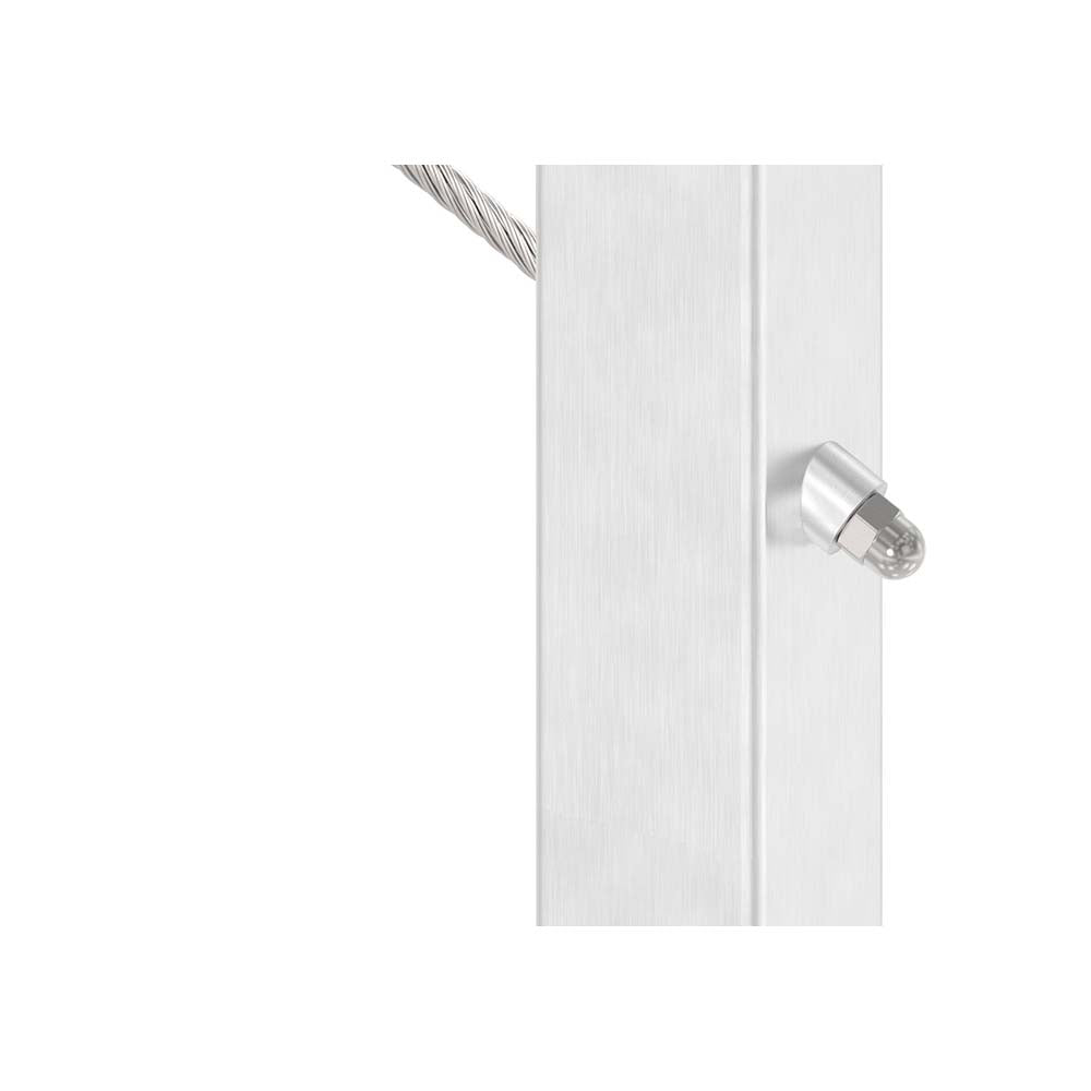 Formanschluss ø 10mm, für flache Pfosten, für M4 Gewinde, mit Steigung 28-32°
