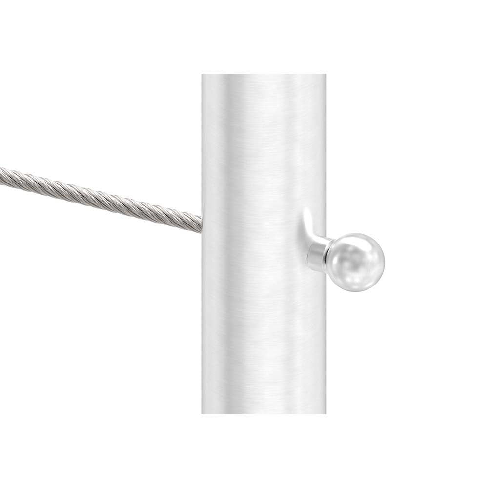 Formanschluss ø 12mm, für 42,4mm Pfosten, mit Bohrung 6,5mm