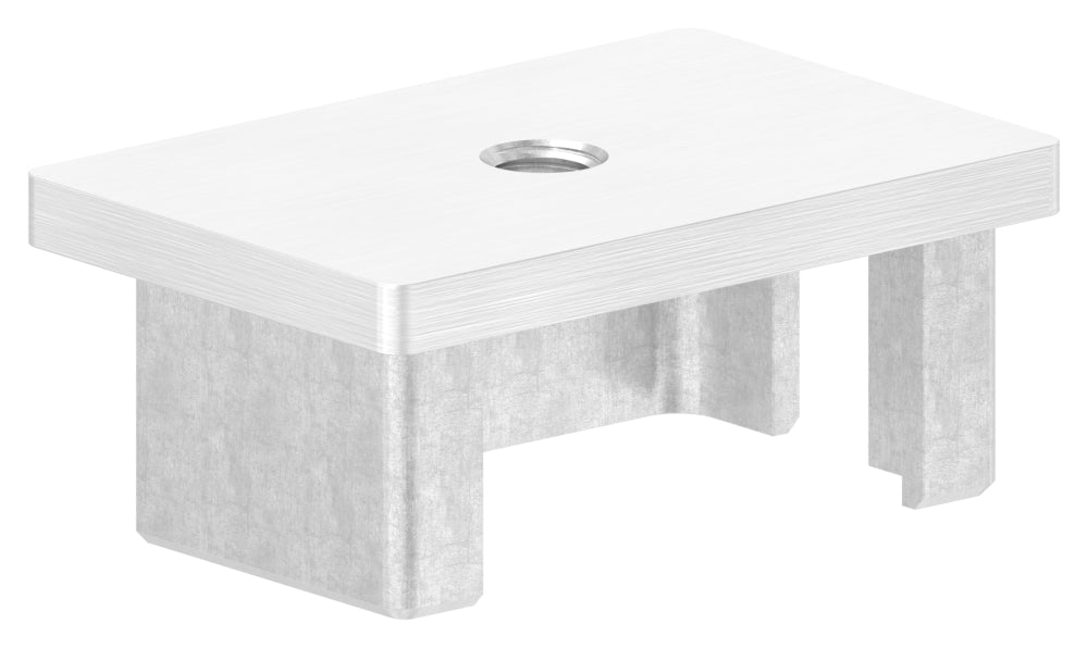 Einsteckkappe mit M8 Innengewinde, für Rechteckrohrohr 60 x 40 x 3,0mm