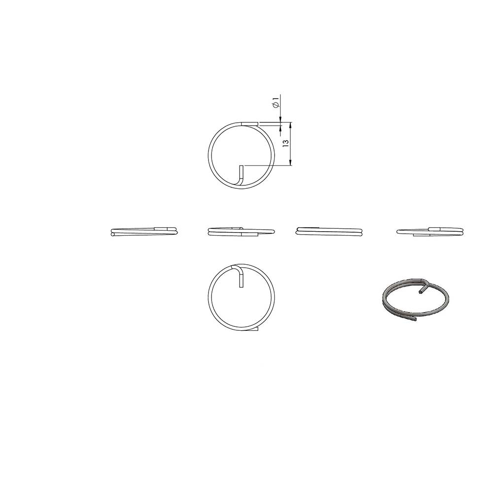 Wantenspanner mit beidseitiger Gabel, mit M6 Gewinde