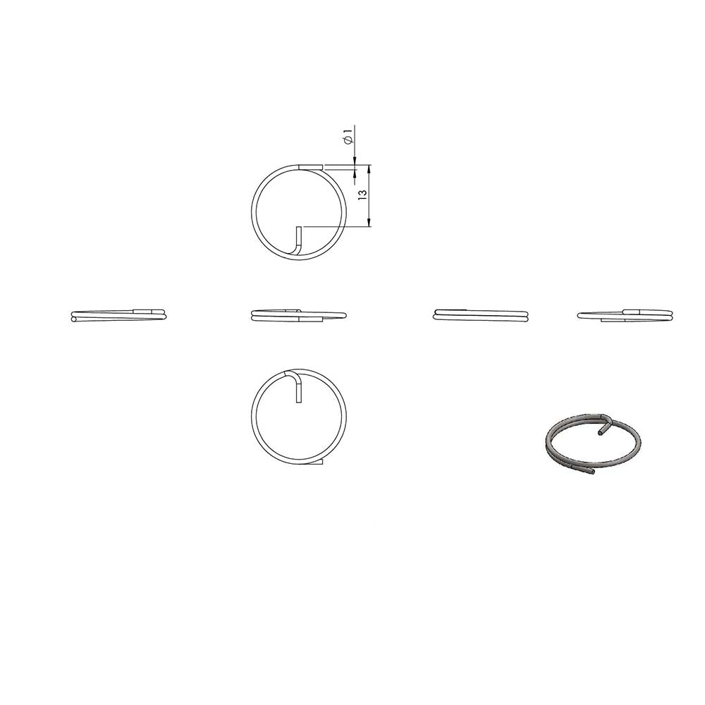 Wantenspanner mit beidseitiger Gabel, mit M8 Gewinde
