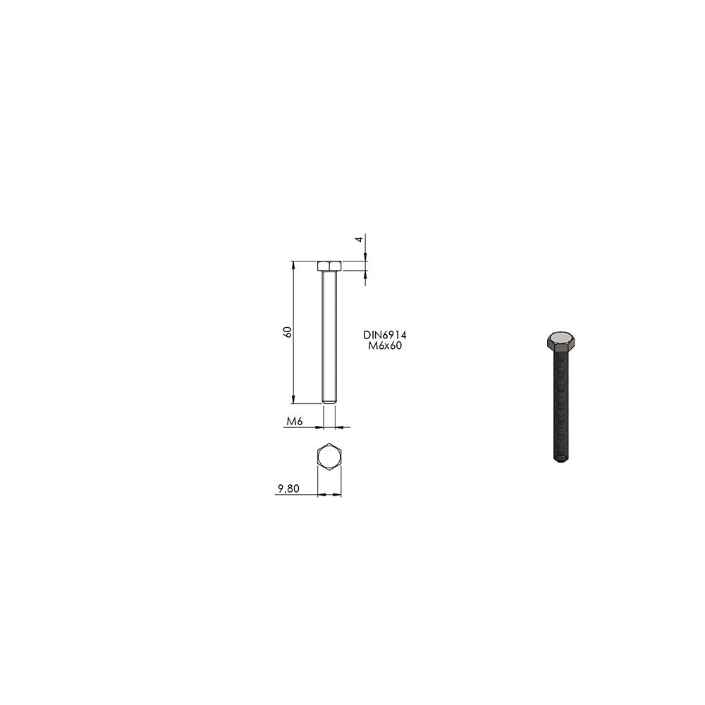 Gewindeterminal zur Selbstmontage mit Gelenk, für Pfosten ø 42,4 mm und ø 4mm Seil