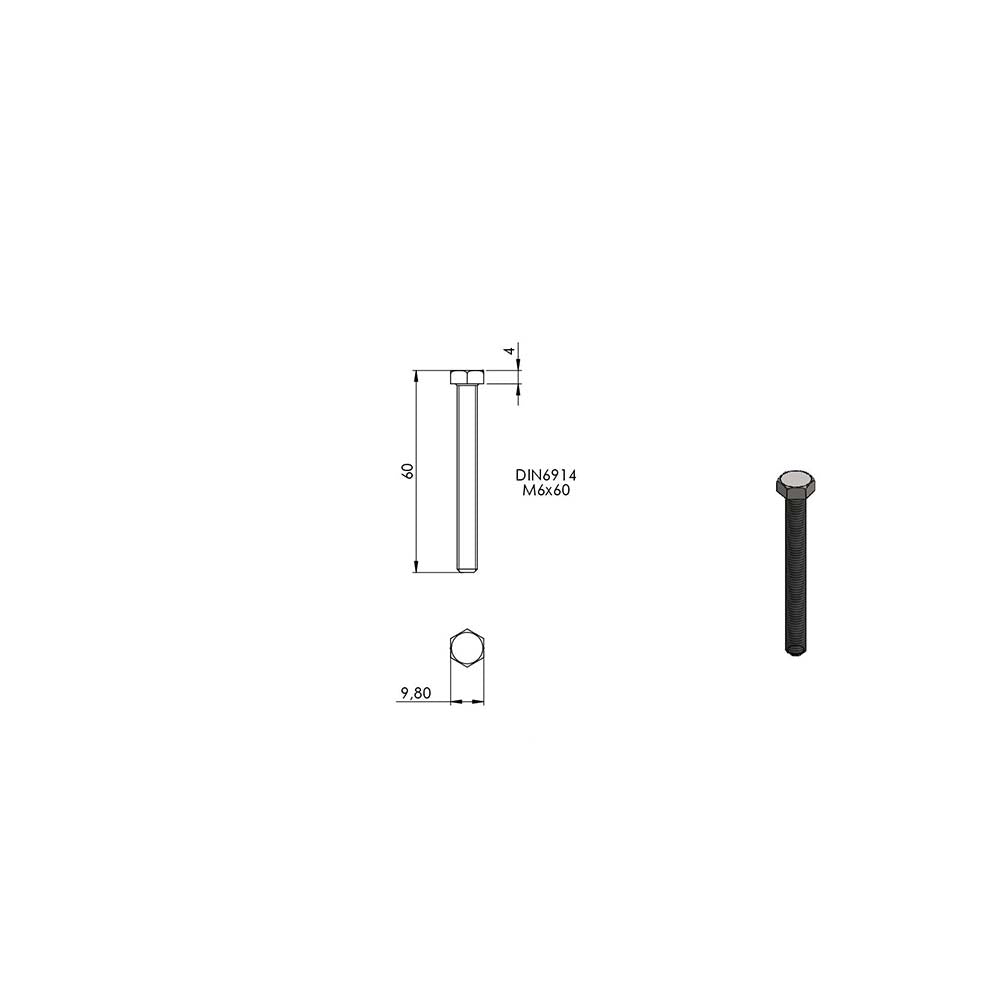 Gewindeterminal zur Selbstmontage mit Gelenk, für Pfosten ø 42,4 mm und ø 5mm Seil
