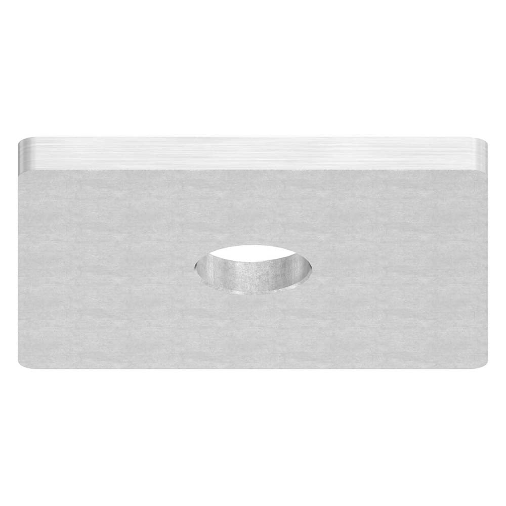Platte, mit Bohrung 12,1mm, zum Aufschweißen, für Vierkantrohr 50 x 50mm