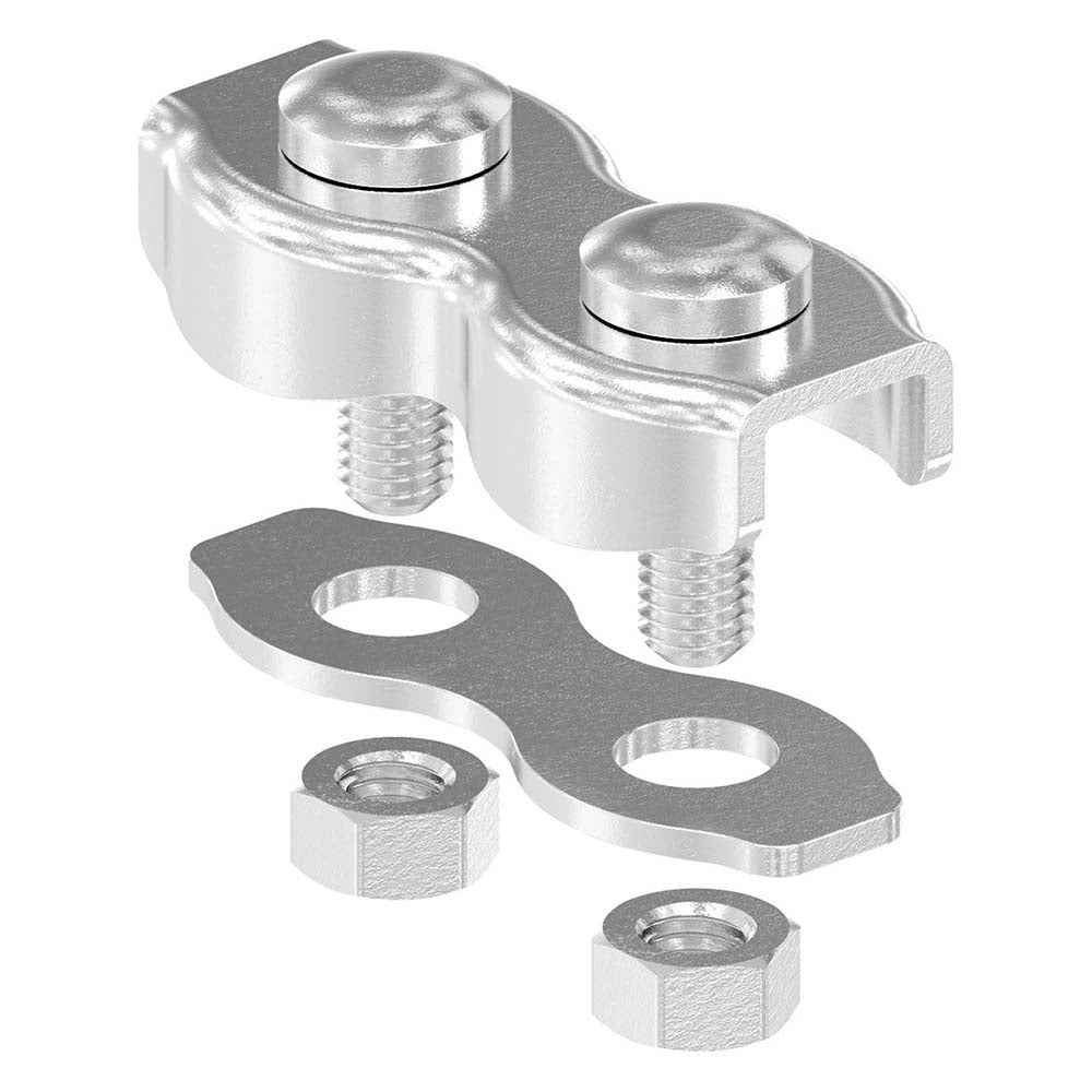 Duplexklemmen, für ø 4mm Seil