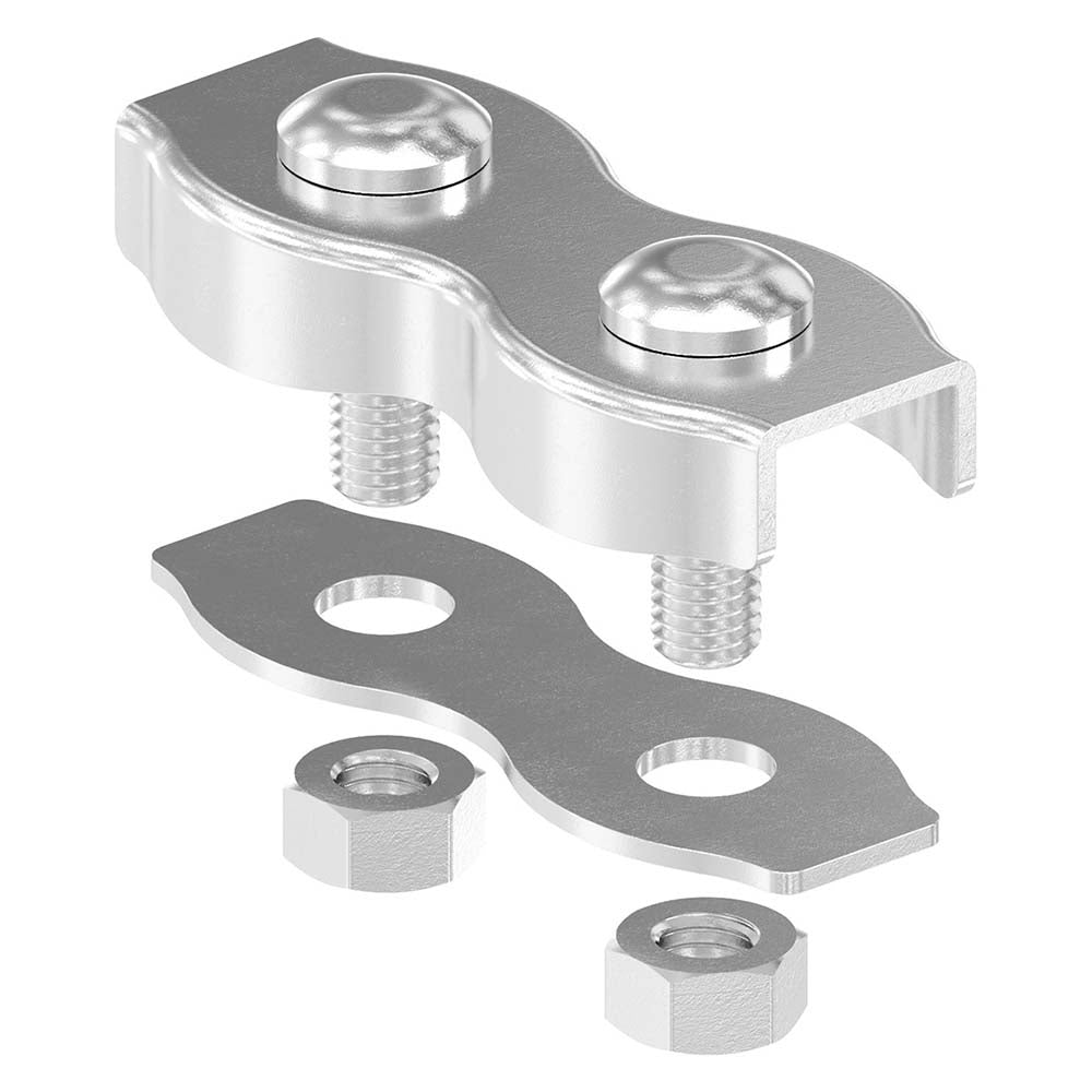 Duplexklemmen, für ø 8mm Seil