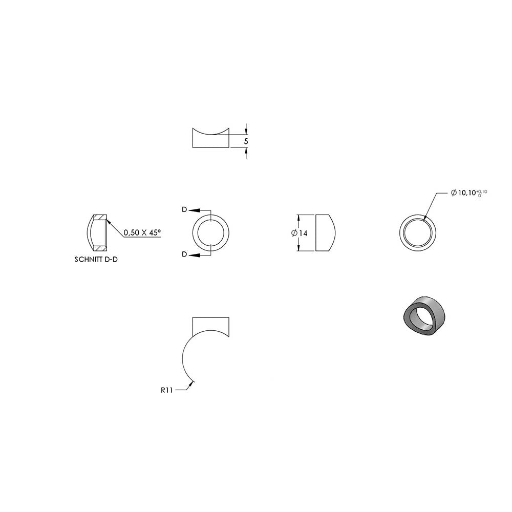 Seilhalter zum Schrauben und Spannen für ø 6mm Seil