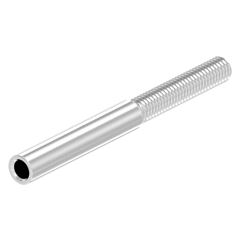 Gewindeterminal mit M6 Außengewinde (links) zum Selbstverpressen, für 4mm Seil