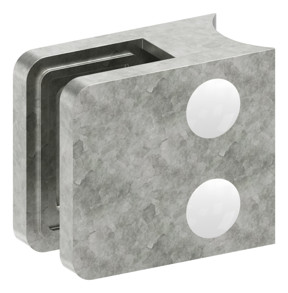 Glasklemme Modell 11, Anschluss für ø 33,7mm Rohr, für Glasstärke 1,5 - 10,76mm