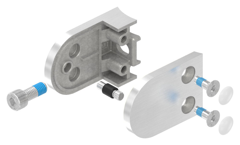 Glasklemme Modell 12, Anschluss für ø 60,3mm Rohr, für Glasstärke 1,5 - 10,76mm