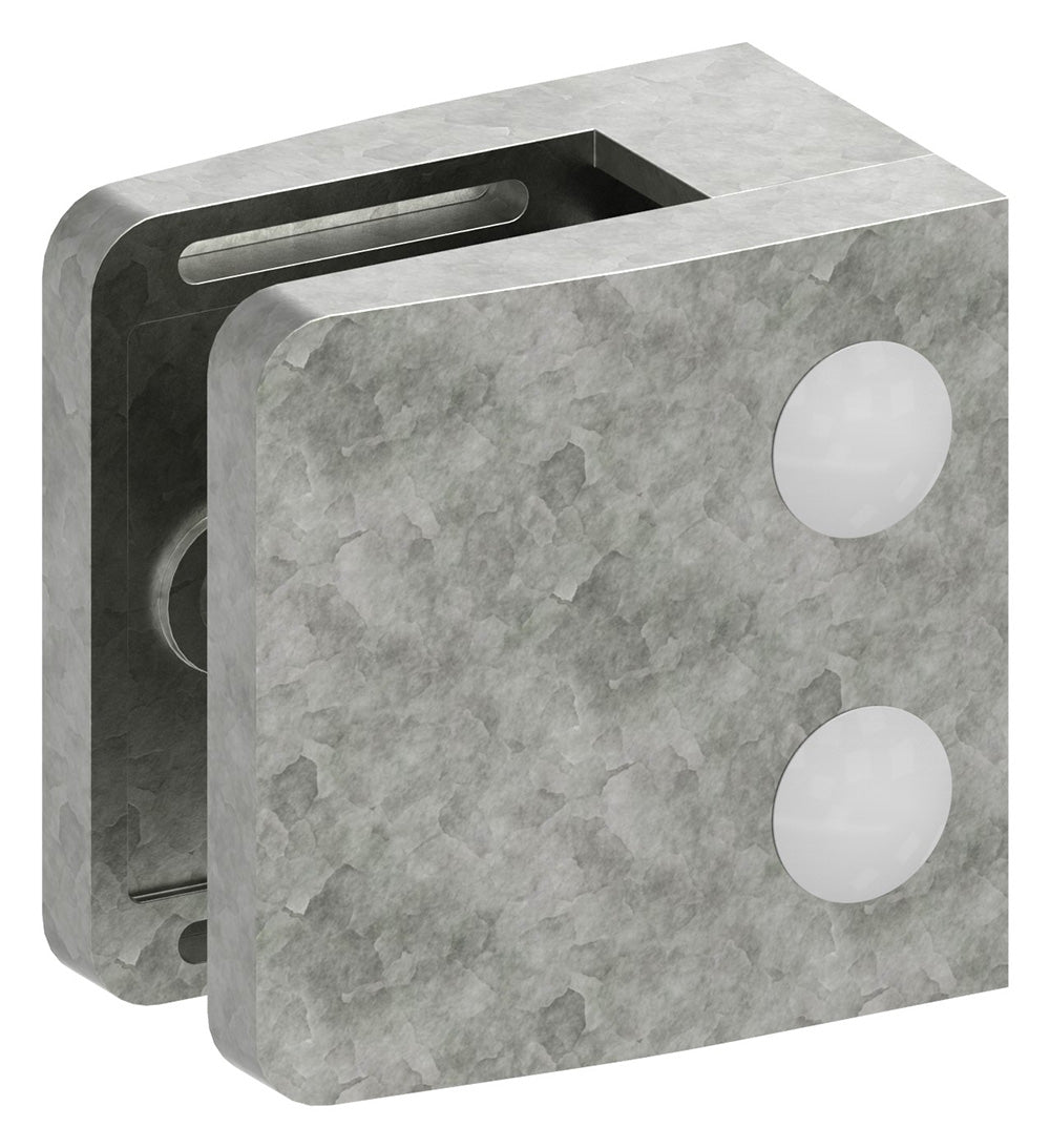 Glasklemme Modell 14, flacher Anschluss, für Glasstärke 1,5 - 12,76mm