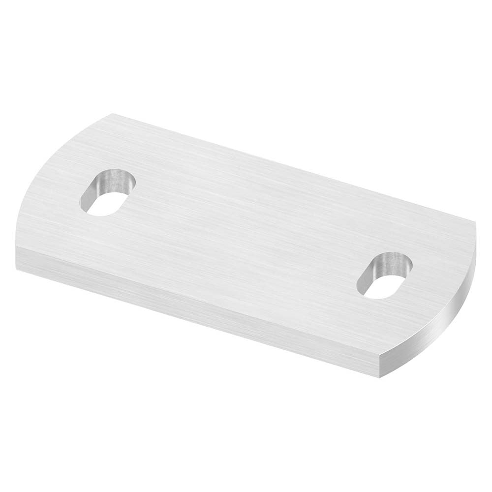 Ankerplatte 120 x 60mm, Stärke 8mm, mit zwei 20 x 11mm Langlöchern, einseitig geschliffen