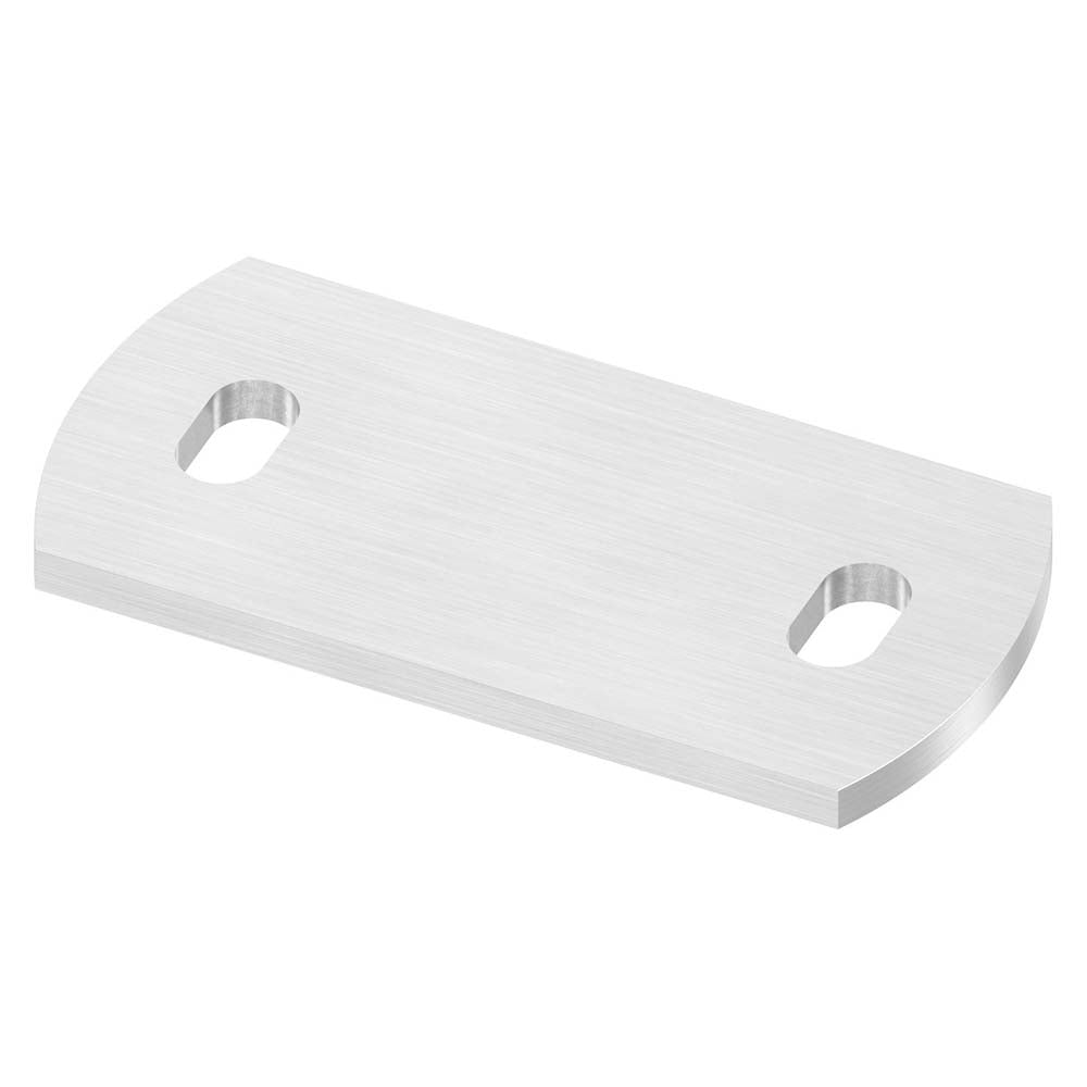 Ankerplatte 120 x 60mm, Stärke 6mm, mit zwei 20 x 11mm Langlöchern, einseitig geschliffen