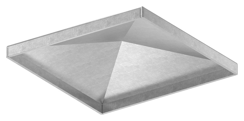 Pyramidenkappe für Quadratrohr 100 x 100mm, Stahl roh