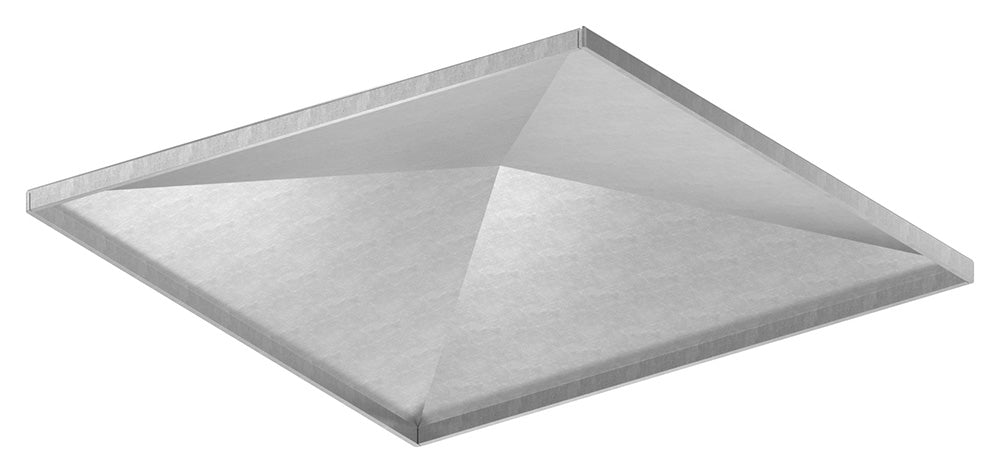 Pyramidenkappe für Quadratrohr 200 x 200mm, Stahl roh