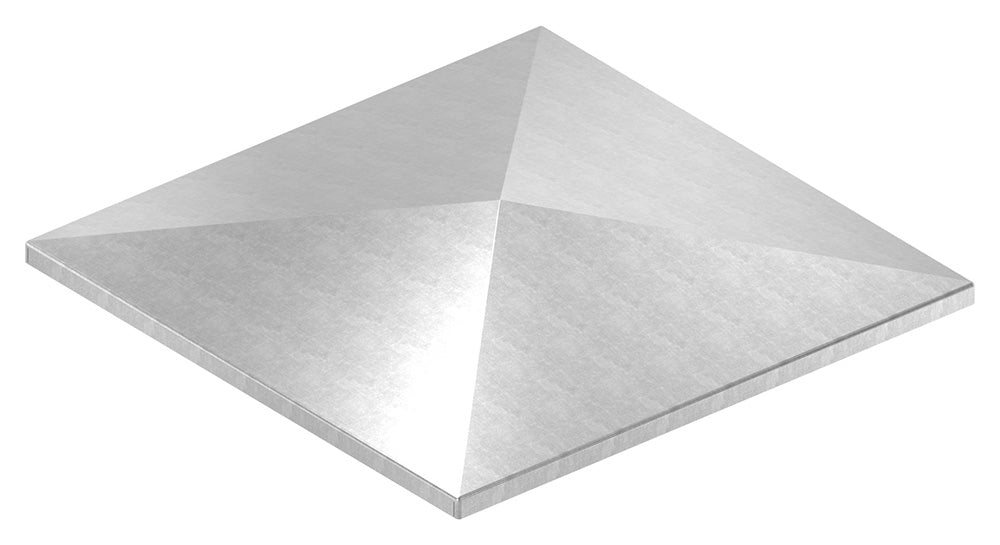 Pyramidenkappe für Quadratrohr 200 x 200mm, Stahl roh