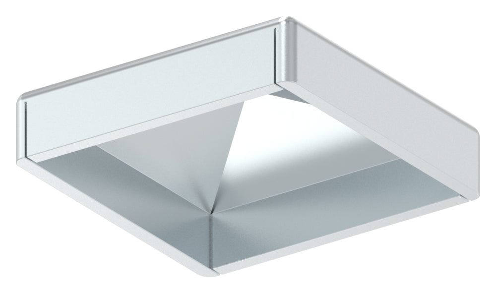 Pyramidenkappe für Quadratrohr 30 x 30mm, Stahl galvanisch verzinkt