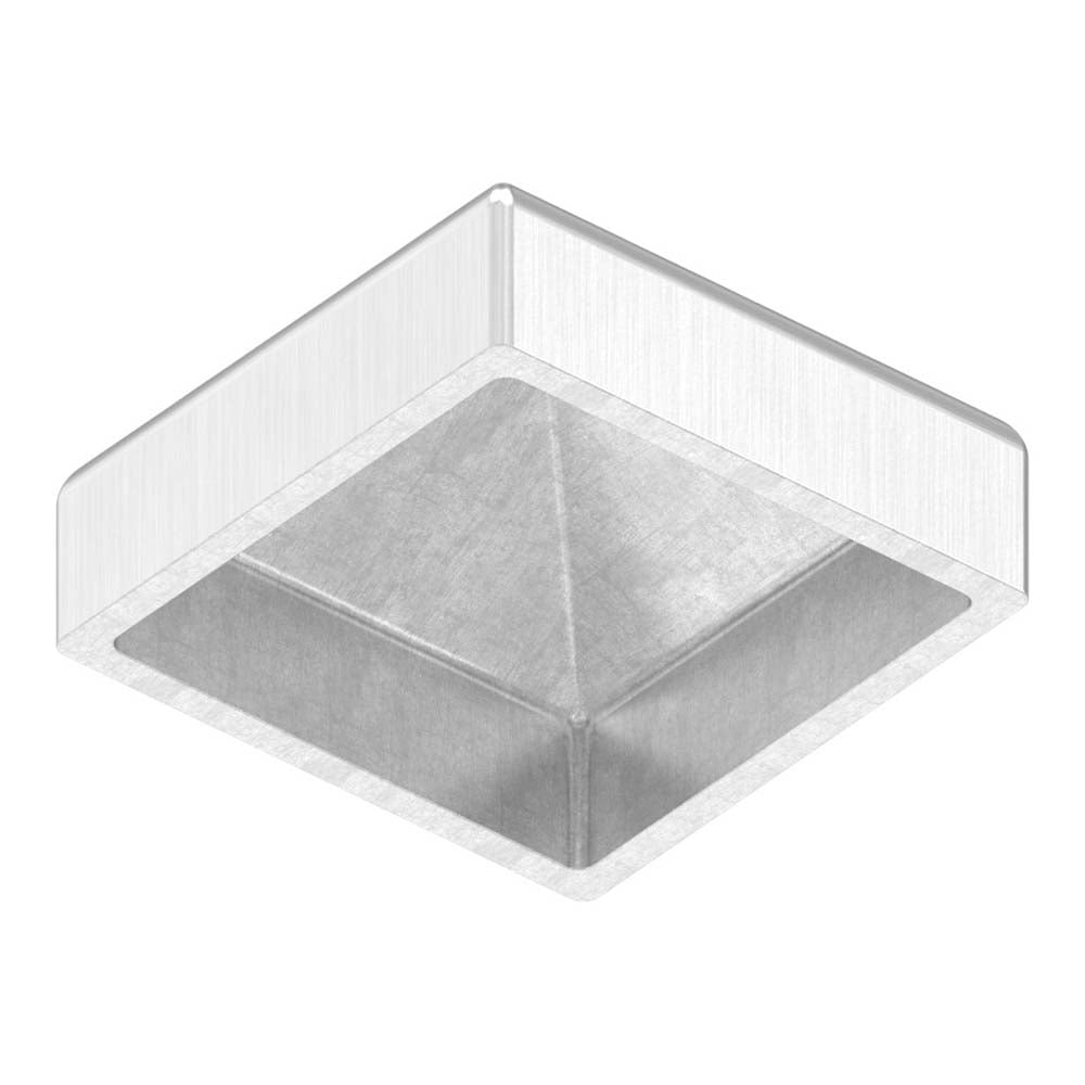 Pyramidenkappe 30x30mm, geschliffen, Ecken verschweißt und geschliffen