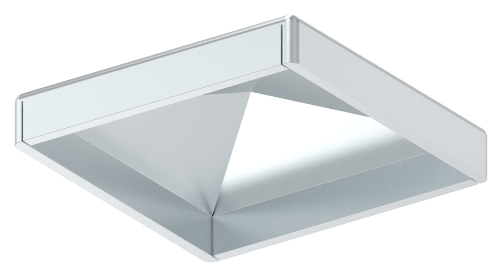 Pyramidenkappe für Quadratrohr 40 x 40mm, Stahl galvanisch verzinkt