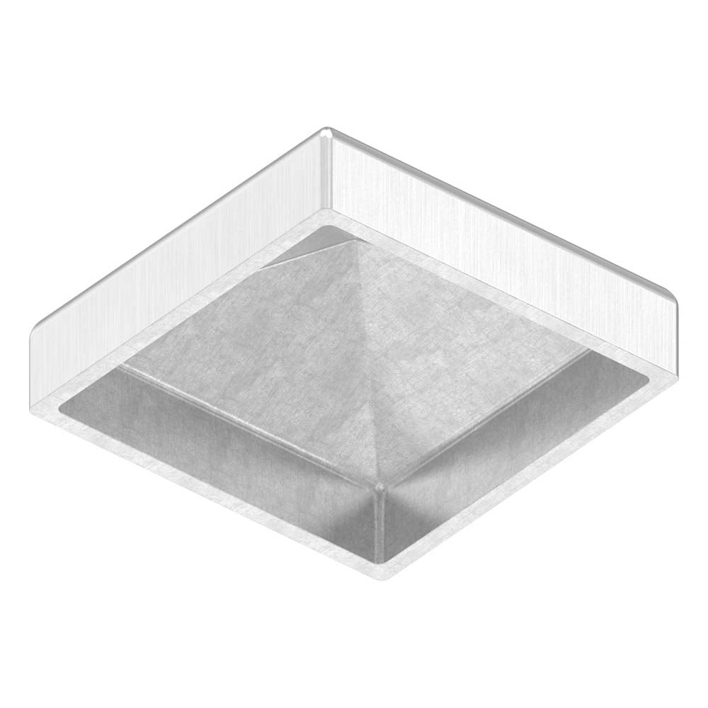 Pyramidenkappe 40x40mm, geschliffen, Ecken verschweißt und geschliffen