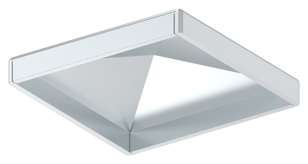 Pyramidenkappe für Quadratrohr 50 x 50mm, Stahl galvanisch verzinkt