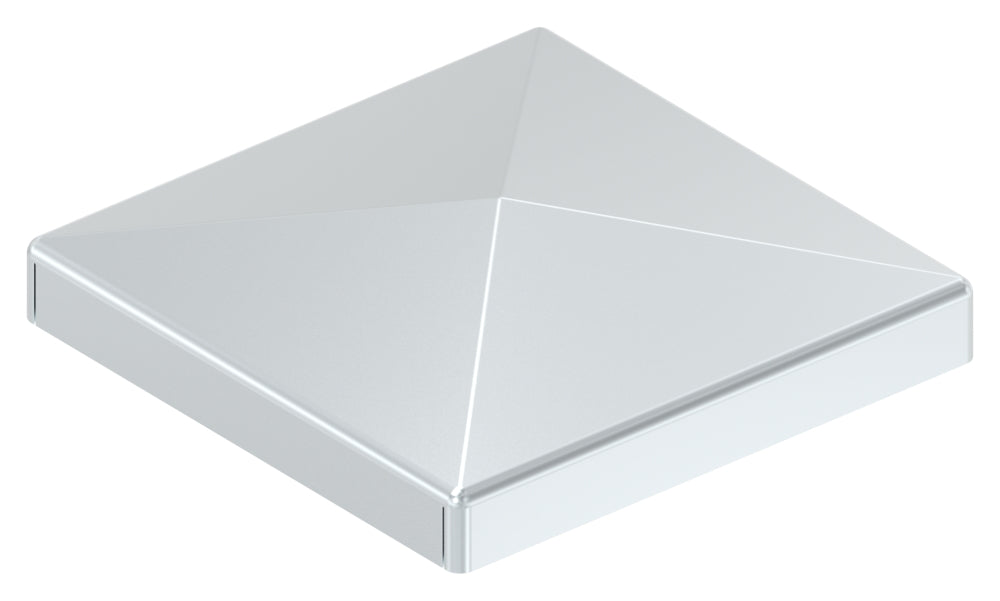 Pyramidenkappe für Quadratrohr 50 x 50mm, Stahl galvanisch verzinkt