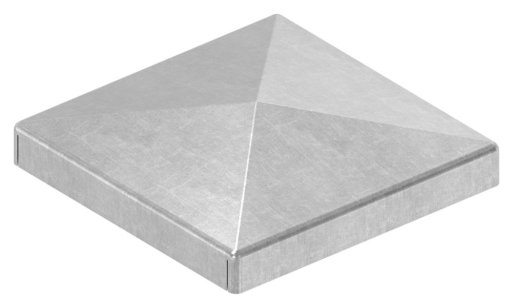 Pyramidenkappe für Quadratrohr 50 x 50mm, Stahl roh
