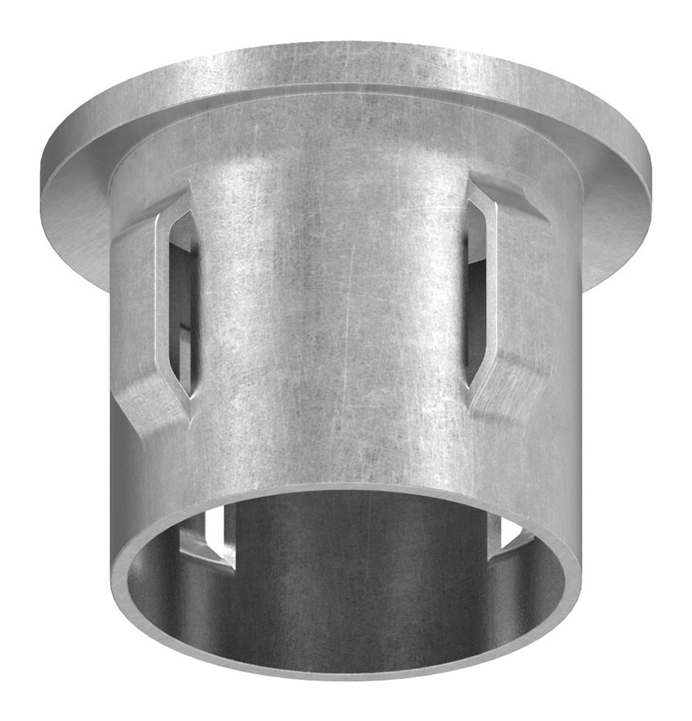Stahleinschlagstopfen für Rohr ø 33,7mm, mit Wandstärke 1,8-2,2mm, leicht gewölbt, mit Gewinde M8