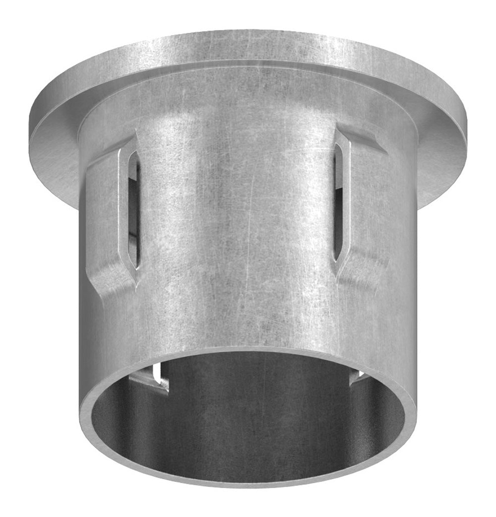 Stahleinschlagstopfen für Rohr ø 33,7mm, mit Wandstärke 2,5-2,9mm, leicht gewölbt, mit Gewinde M8