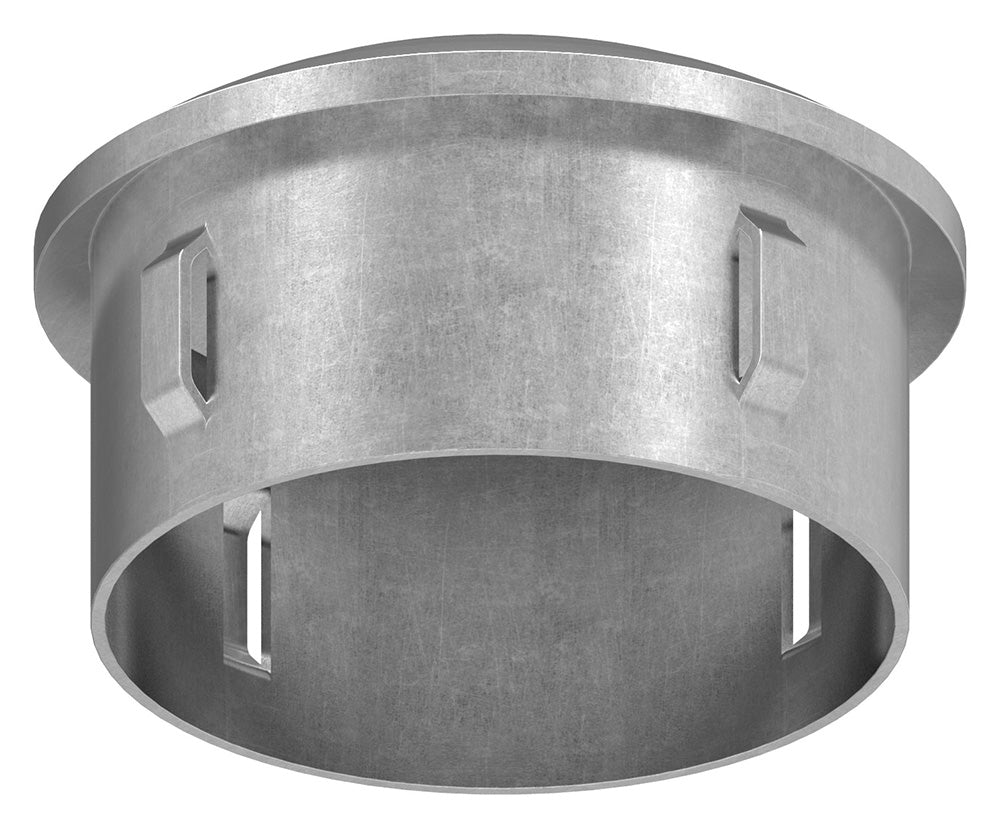 Stahleinschlagstopfen für Rohr ø 60,3mm, mit Wandstärke 1,8-2,2mm, leicht gewölbt, mit Gewinde M8