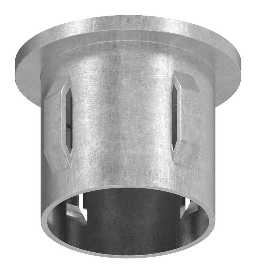 Stahleinschlagstopfen für Rohr ø 33,7mm, mit Wandstärke 2,5-2,9mm, flach, mit Gewinde M8