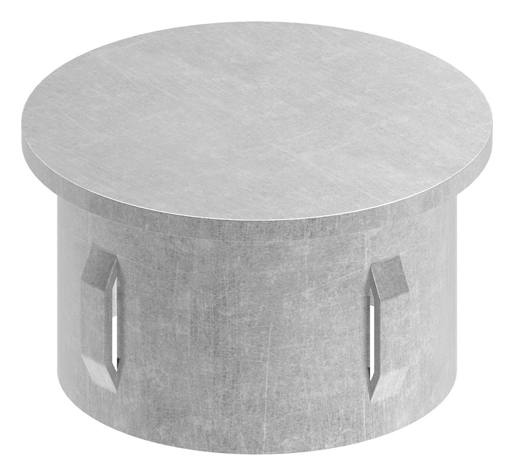 Stahleinschlagstopfen für Rohr ø 48,3mm, mit Wandstärke 2,5-2,9mm, flach