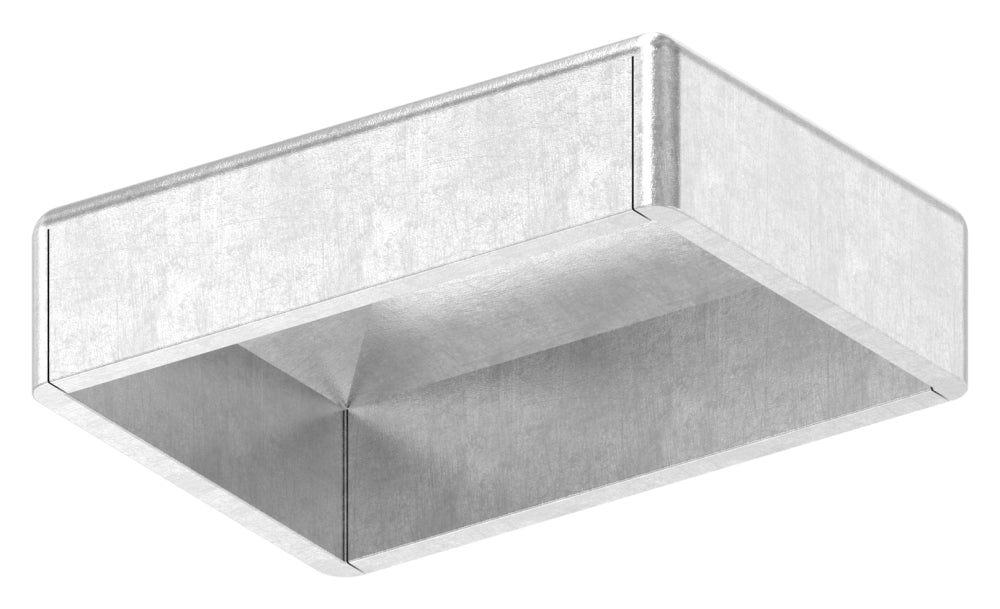 Pyramidenkappe für Rechteckrohr 30 x 20mm, Stahl roh