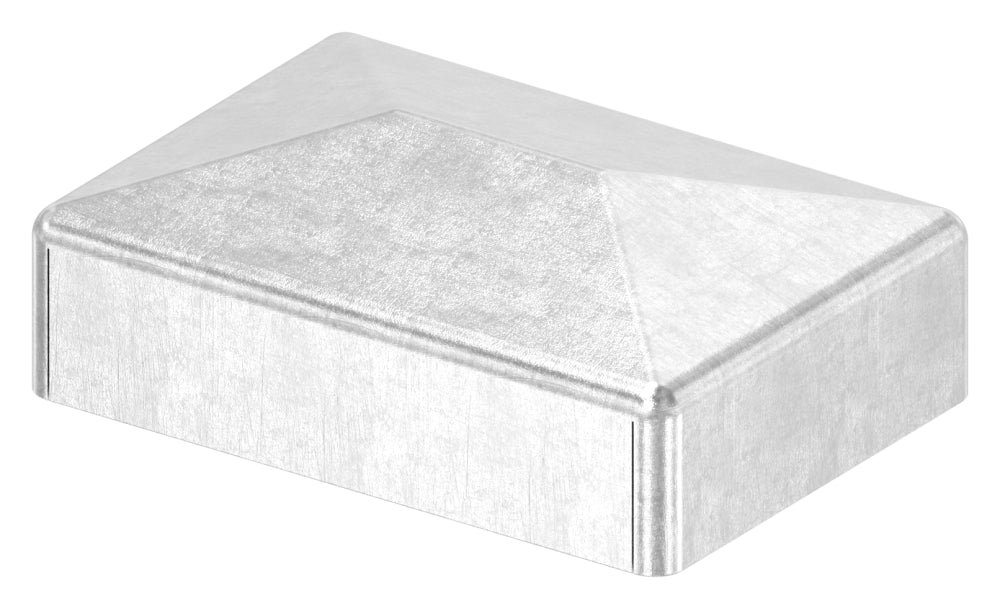 Pyramidenkappe für Rechteckrohr 30 x 20mm, Stahl roh