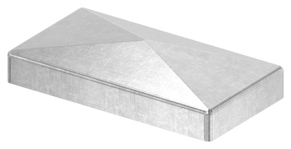Pyramidenkappe für Rechteckrohr 60 x 30mm, Stahl roh