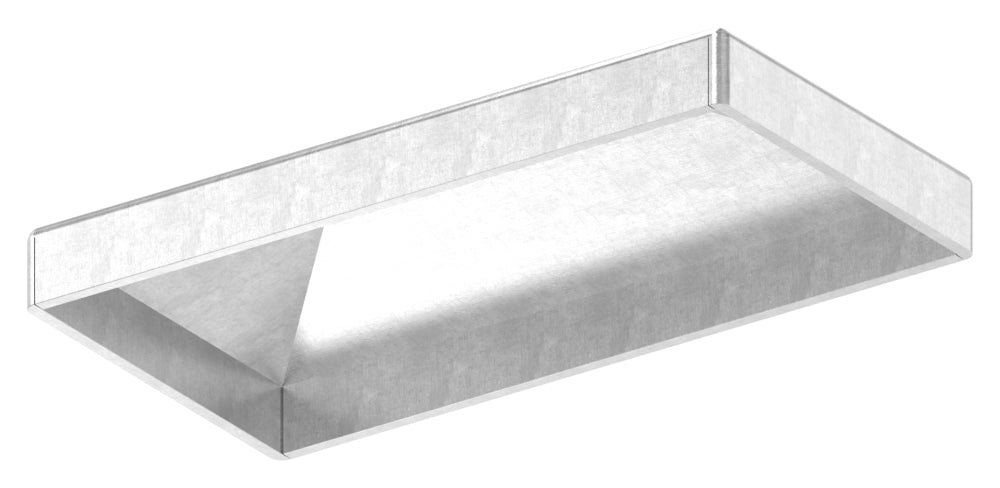 Pyramidenkappe für Rechteckrohr 80 x 40mm, Stahl roh