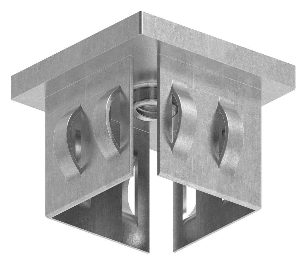 Stahleinschlagstopfen für Quadratrohr 40 x 40mm, mit Wandstärke 2,0-3,0mm, flach, mit Gewinde M8 für Quadratrohr