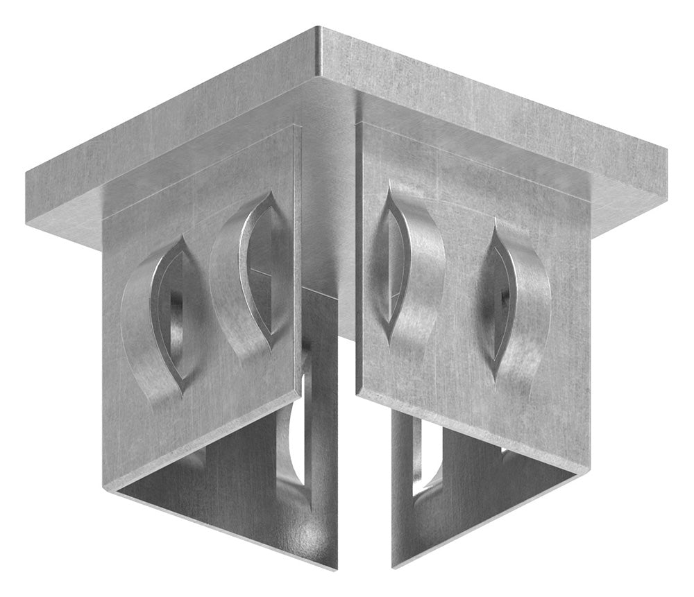 Stahleinschlagstopfen für Quadrat- oder Rechteckrohr 40 x 40mm, mit Wandstärke 2,0-3,0mm, flach