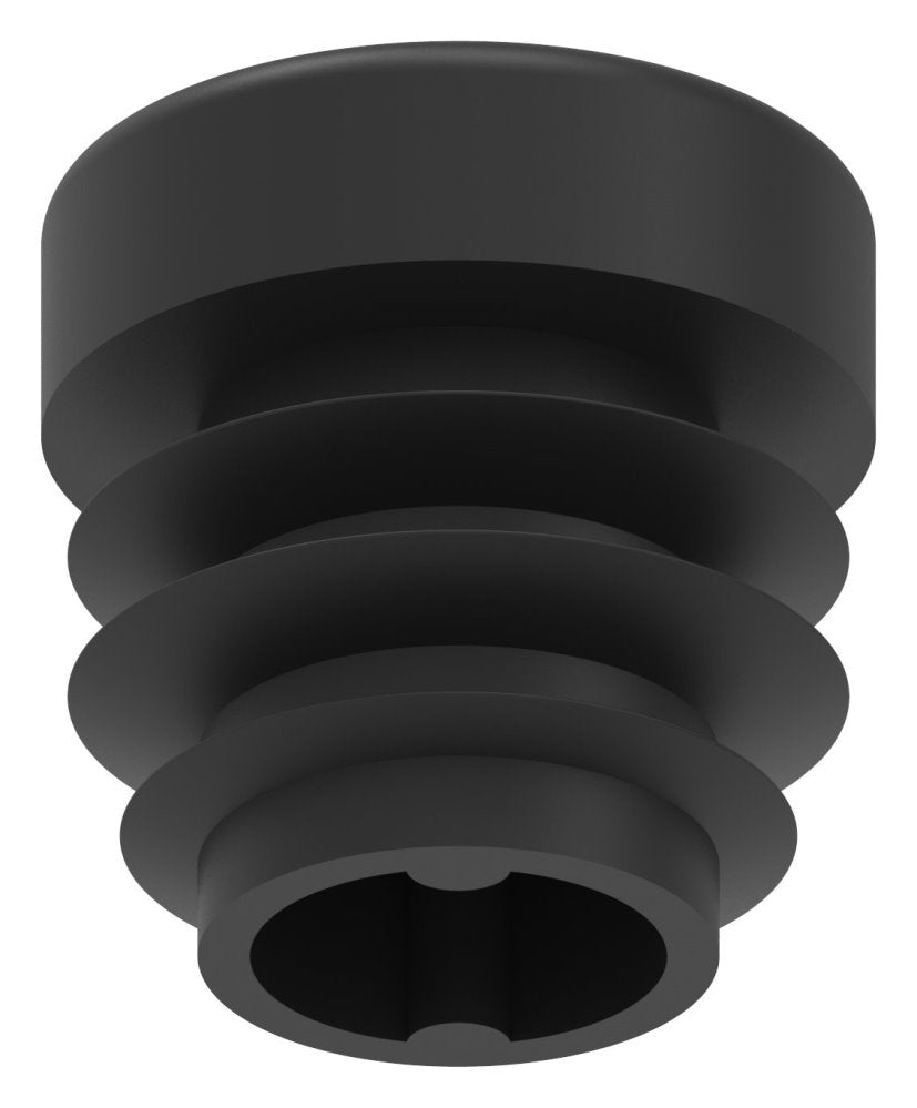 Kunststoff Einsteckkappe für Rundrohr ø 16,0mm mit Wandstärke 1,0-2,0mm, in Schwarz