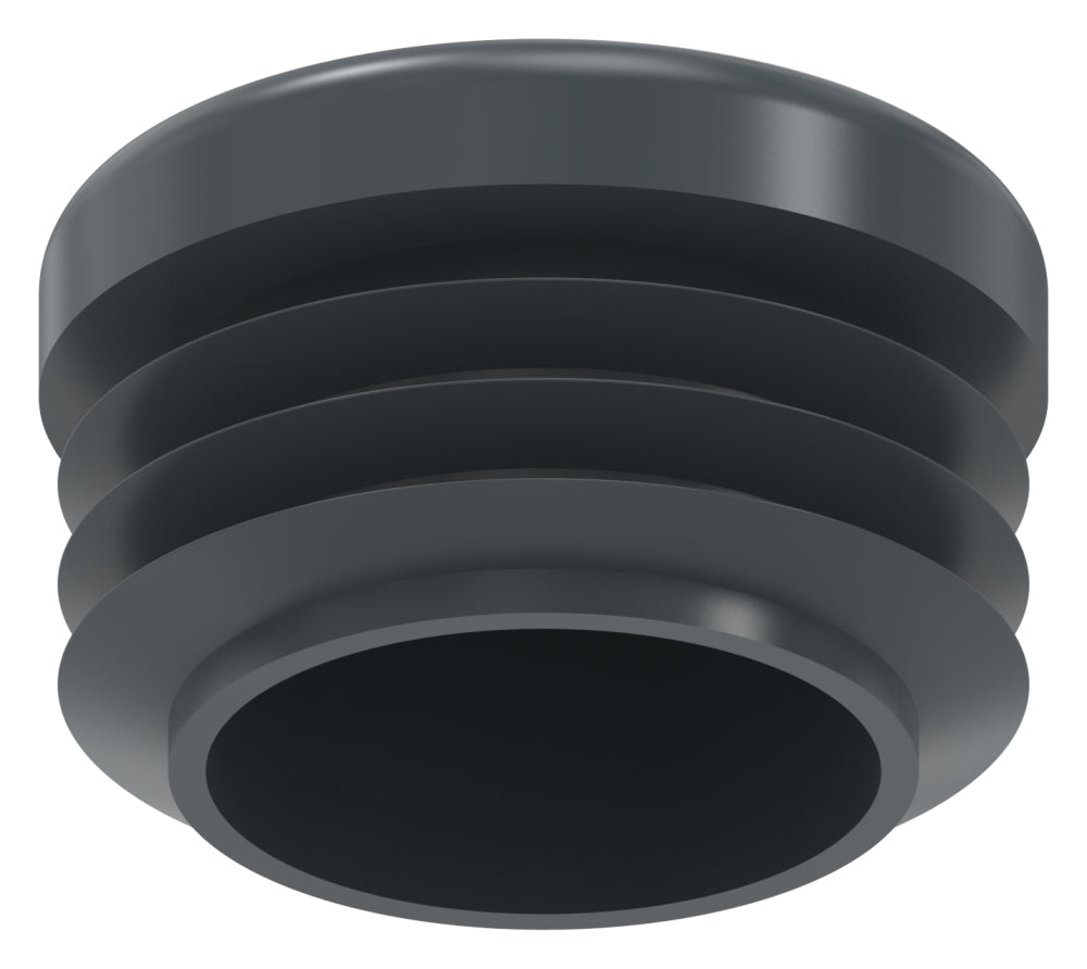 Kunststoff Einsteckkappe für Rundrohr ø 26,9mm mit Wandstärke 1,0-3,0mm, in Anthrazitgrau