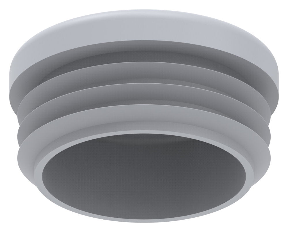 Kunststoff Einsteckkappe für Rundrohr ø 33,7mm mit Wandstärke 1,0-2,0mm, in Grau
