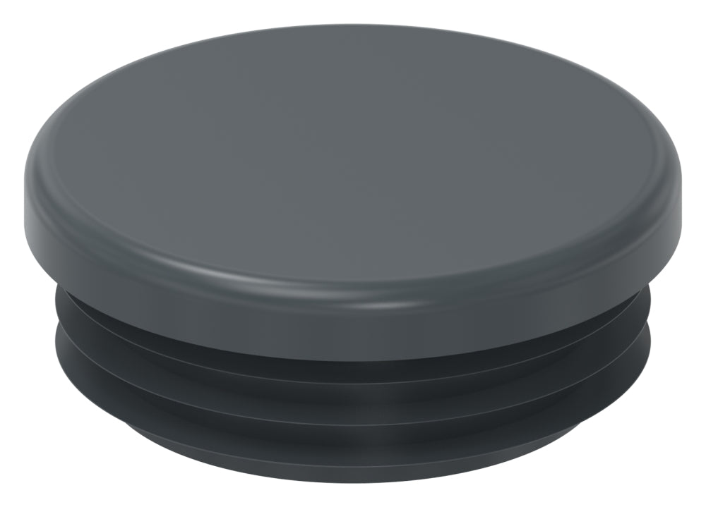 Kunststoff Einsteckkappe für Rundrohr ø 42,4mm mit Wandstärke 2,5-4,0mm, in Anthrazitgrau