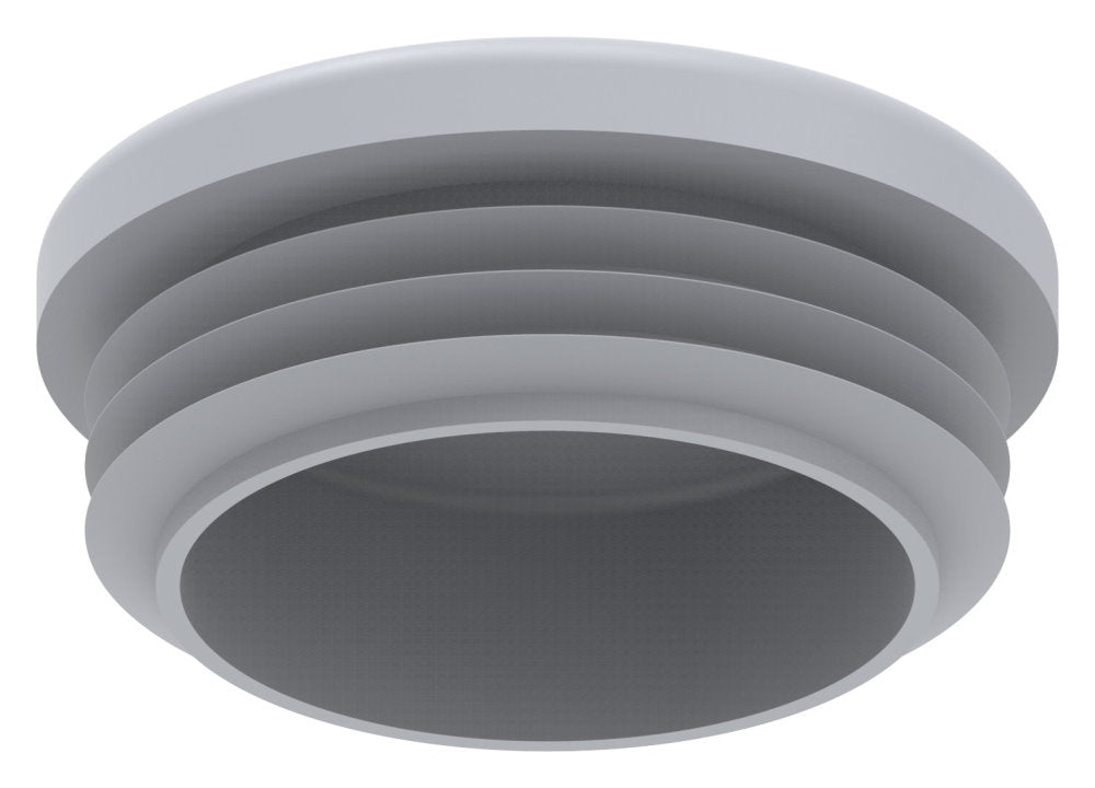 Kunststoff Einsteckkappe für Rundrohr ø 42,4mm mit Wandstärke 2,5-4,0mm, in Grau