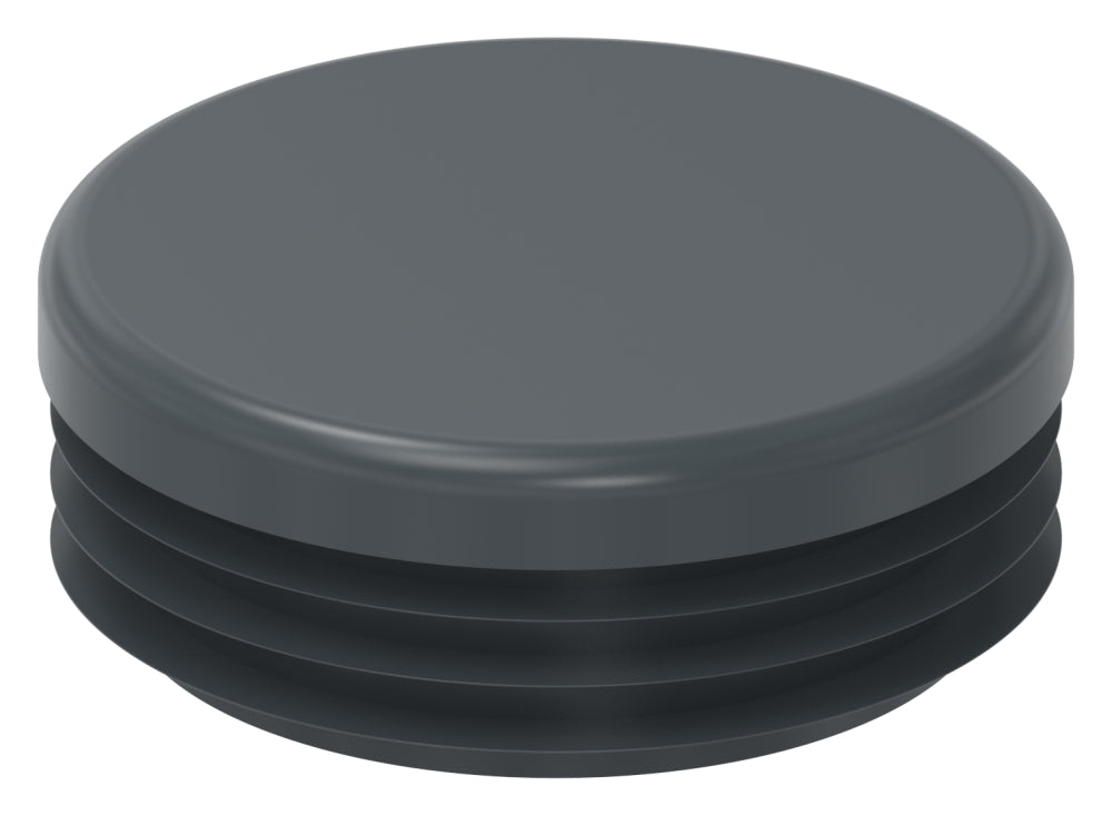 Kunststoff Einsteckkappe für Rundrohr ø 42,4mm mit Wandstärke 1,0-2,0mm, in Anthrazitgrau