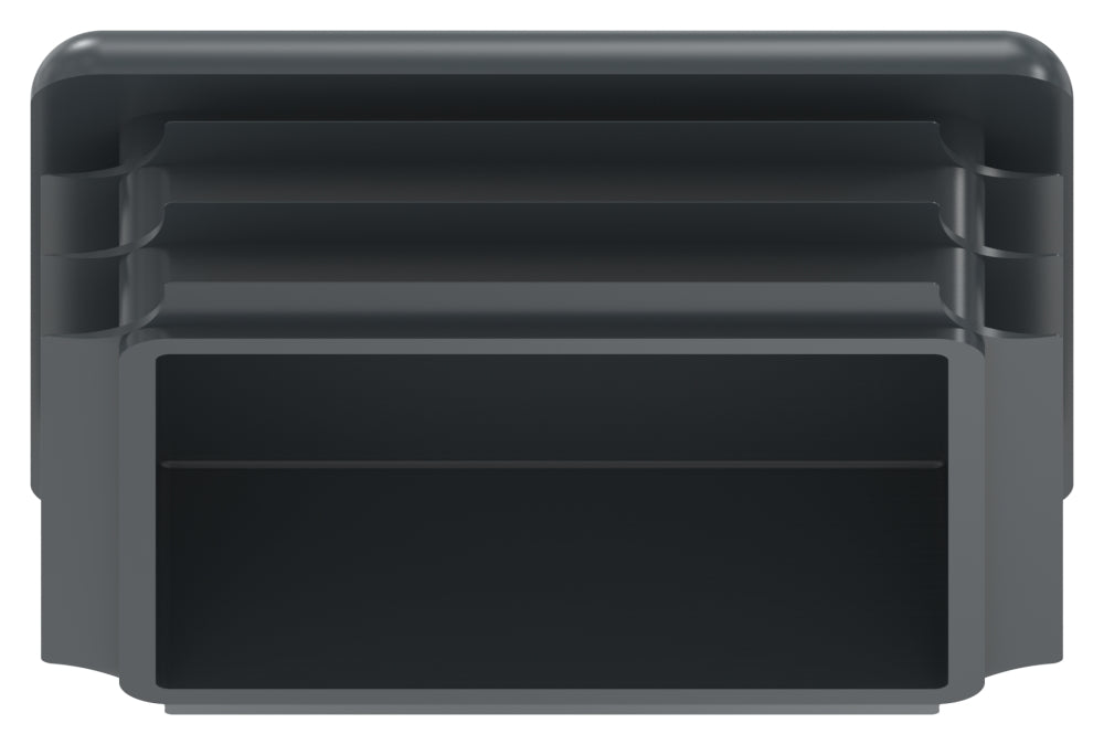 Kunststoff Einsteckkappe für Vierkantrohre 100 x 100mm mit Wandstärke 1,0-4,0mm, in Anthrazitgrau