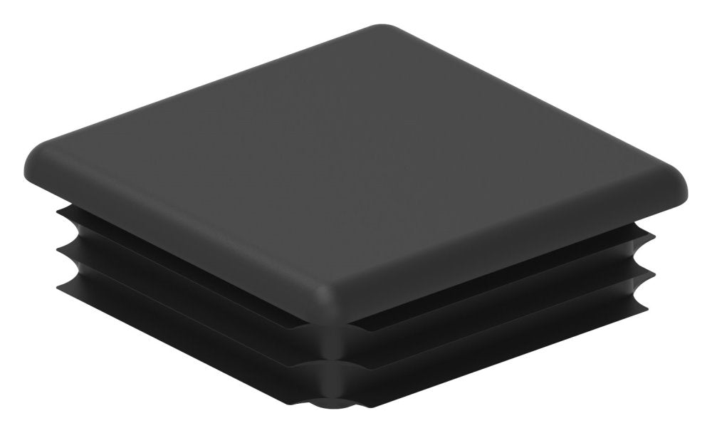 Kunststoff Einsteckkappe für Vierkantrohre 100 x 100mm mit Wandstärke 1,0-4,0mm, in Schwarz